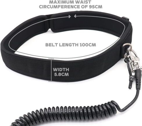 Surf Leash Quick Release Waist Belt for Paddle Boards, 10 ft Coiled Leash for SUP, Adjustable & Lightweight in Saudi Arabia
