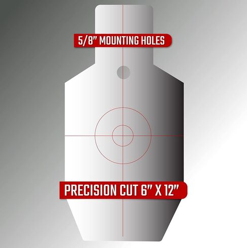 أهداف الرماية الفولاذية التكتيكية AR500 من KRATE - 3/8 بوصة - صنع في الولايات المتحدة الأمريكية - صور ظلية معدنية وصنوج لميدان الرماية وممارسة الأسلحة بالبنادق والمسدسات والبنادق in Kuwait
