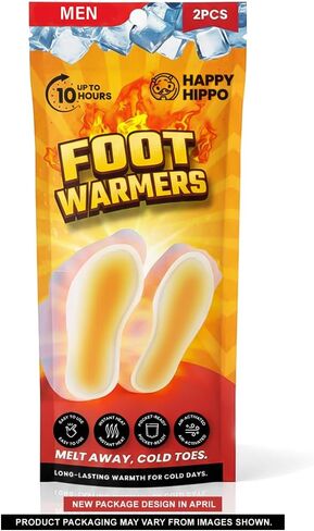 Men's Foot Insole Warmers, Lasts 10hrs, Heats Fast, 2-3 Min Activation, Heated Feet Warmers, Camping, Hiking, Skating, Skiing, Hunting, Fishing; Blizzards, Cold Winter Nights in Kuwait