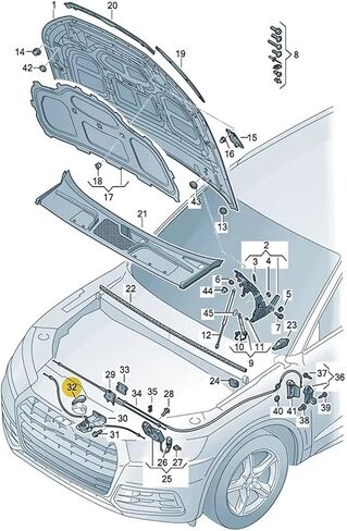 استبدال ذراع الصيد لـ Q3 Q5 Q7 Q8 RSQ3 AQ4E AQ6E RSQ8 مقبض تحرير غطاء محرك السيارة OEM: 4M0823661D in Kuwait