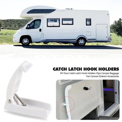 باب الصيد حامل مزلاج للمنزل المتنقل قافلة شاحنة فان Rv اكسسوارات مقطورة معدات التخييم الأبيض ABS السيارات التصميم 1 قطعة in Kuwait