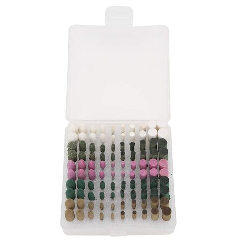 100Pcs Red Corundum Grinding Heads for Metal Wheel Electric Sanding, Includes Variety of Wheels for Multi Purpose Sanding, Polishing and Grinding, Suitable for All Kinds in Kuwait