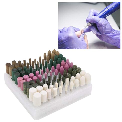 100Pcs Red Corundum Grinding Heads for Metal Wheel Electric Sanding, Includes Variety of Wheels for Multi Purpose Sanding, Polishing and Grinding, Suitable for All Kinds in Kuwait