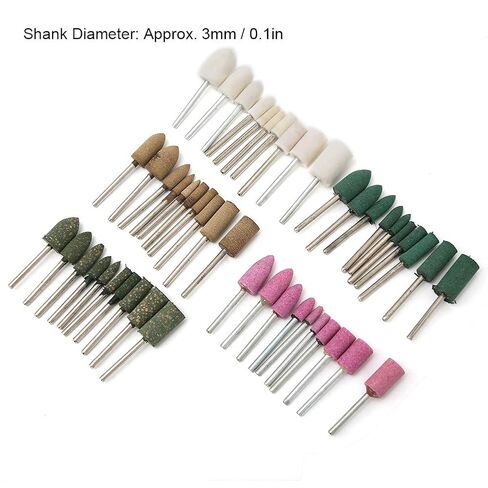 100Pcs Red Corundum Grinding Heads for Metal Wheel Electric Sanding, Includes Variety of Wheels for Multi Purpose Sanding, Polishing and Grinding, Suitable for All Kinds in Kuwait