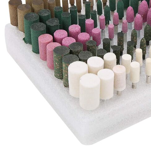 100Pcs Red Corundum Grinding Heads for Metal Wheel Electric Sanding, Includes Variety of Wheels for Multi Purpose Sanding, Polishing and Grinding, Suitable for All Kinds in Kuwait