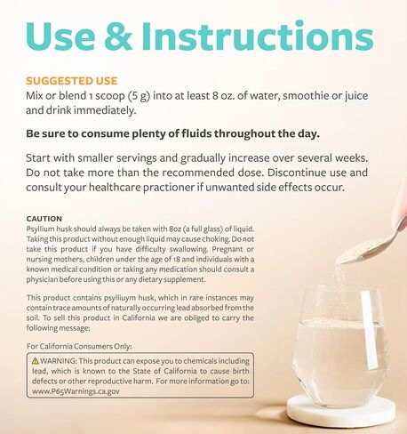 مسحوق قشر السيليوم عضوي معتمد - مسحوق ألياف عضوية قشر السيليوم المطحون جيدًا لخبز العصائر والمزيد - نباتي خالي من الغلوتين وغير معدل وراثيًا وألياف قابلة للذوبان خالية من الحشو (66 حصة) in Kuwait