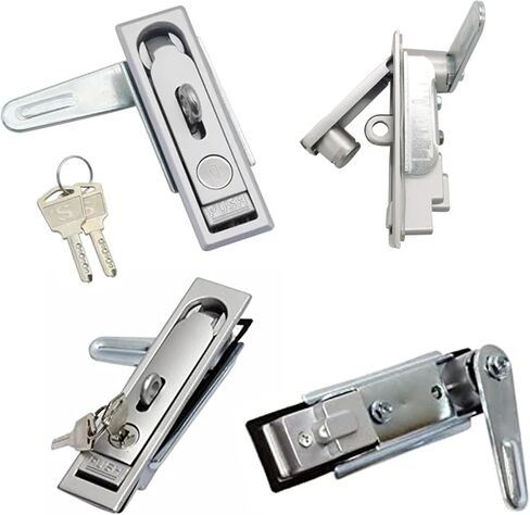 10 Pack Outdoor Electric Cabinet Panel Lock - Zinc Alloy Flush Mount Push Button Pop-Up Handle Compression Latch with Hanging Design for Distribution Box Door in Saudi Arabia