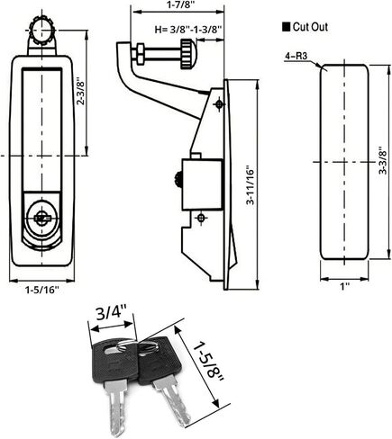 10 Pack Black Compression Latch, Industrial Distribution Box Hand Operated Latches, Replacement Push Button Actuation Trigger Flush Lever Lock Electric Equipment Door Cabinet Locks in Saudi Arabia