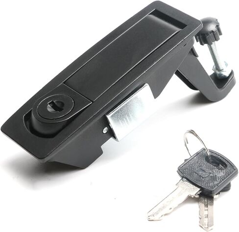 10 Pack Black Compression Latch, Industrial Distribution Box Hand Operated Latches, Replacement Push Button Actuation Trigger Flush Lever Lock Electric Equipment Door Cabinet Locks in Saudi Arabia
