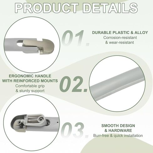 Luggage Handle Replacement, Suitcase Handle Replacement, Spare Strap Grip - Fitting for (Suitcase - Travel Bags - Repair Boxes) RB-078A & Plastic & Gray in Saudi Arabia