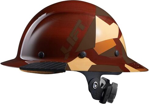 LIFT DAX White Carbon Fiber Full Brim Hard Hat, Construction Safety Helmet with Adjustable Ratchet in Kuwait
