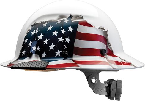 LIFT DAX White Carbon Fiber Full Brim Hard Hat, Construction Safety Helmet with Adjustable Ratchet in Kuwait