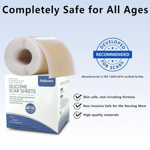 صفائح الندبات من السيليكون، شريط الندبات من السيليكون، شريط الندبات مقاس 1.6 × 60 بوصة، شريط السيليكون للندبات، أوراق الندبات من السيليكون للندبات الجراحية، للقسم القيصري، شد البطن، ندبات حب الشباب، إزالة ندبات الجدرة in Kuwait