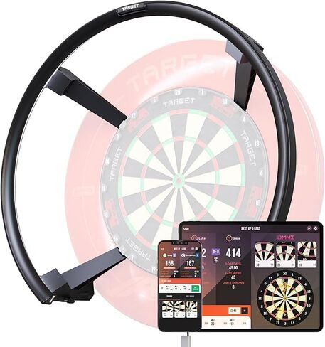 Target Darts Omni-Ring: LED Lighting & auto Scoring for dartboards. Includes Scoring cam, Magnetic Board Light, Catch Ring Light. Also in Ultimate Home Bundle. in Saudi Arabia