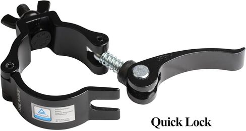 5 Pack 2" Black DJ Stage Lighting Clamps Fits F34, Heavy Duty Aluminum Truss Clamp Hook, Quick Release and Lock with TUV in Kuwait