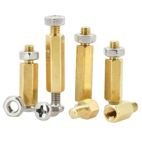 M2 M3 M4 M5 Brass Motherboard Standoff Spacer Pillar 5mm 10mm 20mm Stainless Steel Screw Bolt Nut Kit Hex Stud PCB Column(20mm) in Saudi Arabia
