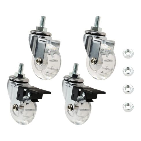 4 قطعة 2 بوصة M8x15mm المسمار الخيوط الجذعية عجلات مكتب عجلة العجلات عجلات دوارة مع الفرامل لخزانة كرسي الأريكة in Saudi Arabia