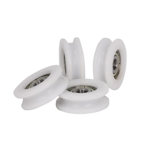 4Pcs/Lot U-Shape Groove Bearing Pulley 30x10x6mm Nylon Plastic Wheel for Track Sliding, Glass Door, Window, Transmission Parts in Saudi Arabia