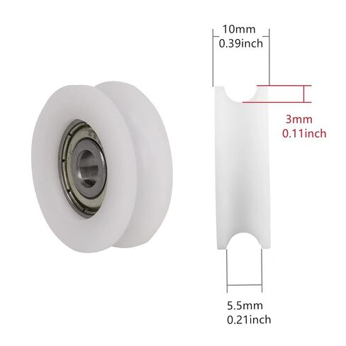4Pcs/Lot U-Shape Groove Bearing Pulley 30x10x6mm Nylon Plastic Wheel for Track Sliding, Glass Door, Window, Transmission Parts in Saudi Arabia