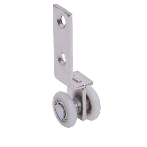 10Pcs Bend Pipe Metal Bearing Pulley Block with Two Plastic Wheel for Sliding Door Window Cabinet in Saudi Arabia