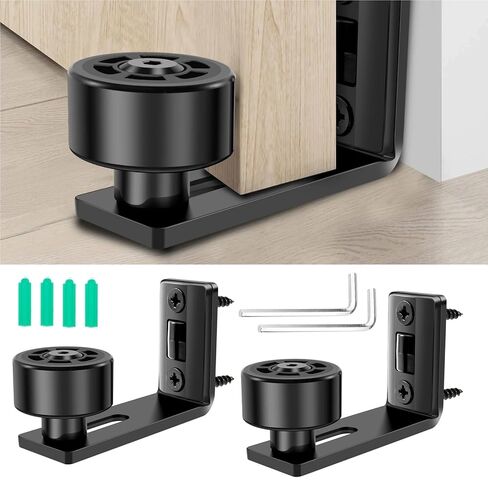 2PCS Adjustable Floor Guide Sliding Barn Door Floor Guide Roller Flush Design Door Hardware Wall Mounted Frame Door Accessories in Saudi Arabia