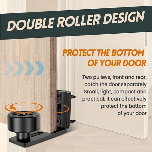 2PCS Adjustable Floor Guide Sliding Barn Door Floor Guide Roller Flush Design Door Hardware Wall Mounted Frame Door Accessories in Saudi Arabia