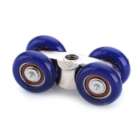 Light Sliding Door Roller 4 Wheels Home Room Wood Door Hanging Wheels Rail Track Pulley Bear 30KG in Saudi Arabia