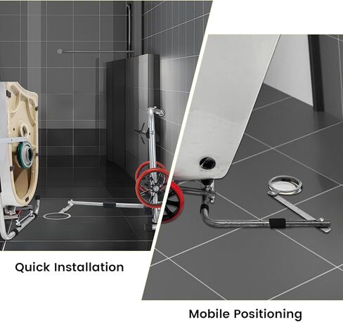 نسخة مطورة من عربة المرحاض جاك. أداة مقبس المرحاض مع وظائف تحديد المواقع والطي المحمول هي أداة مساعدة لصيانة وتركيب السباكين in Kuwait