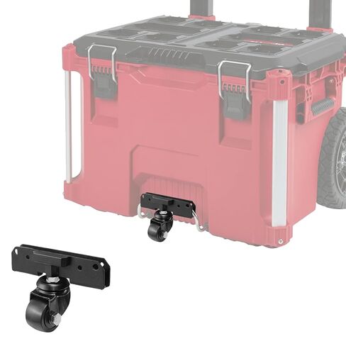 عجلات أمامية مطورة من BYERN AUTO تناسب صندوق أدوات ميلووكي باكوت المتدحرج، عجلة فولاذية شديدة التحمل بسعة 320 رطل، مجموعة عجلات دوران 360 درجة، ملحقات صناديق الأدوات لتسهيل الشحن in Kuwait