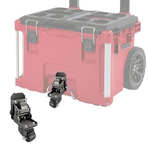 BYERN AUTO Upgraded Front Wheels fit for Milwaukee Packout Rolling Toolbox, 320Lbs Capacity Heavy Duty Alloy Steel Wheel, 360° Rotation Caster Wheel Kit, Toolboxes Accessories to Make Shipping Easier in Saudi Arabia