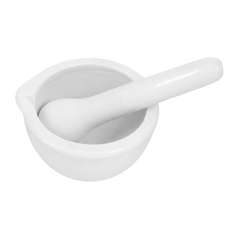 Sewroro Porcelain Mortar and Pestle, Pills Crusher Bowls Ceramic Grinder Set White 2. 75 Inch in Saudi Arabia