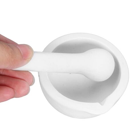Sewroro Porcelain Mortar and Pestle, Pills Crusher Bowls Ceramic Grinder Set White 2. 75 Inch in Saudi Arabia