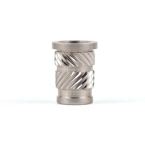 E-Z LOK Threaded Inserts for Plastic, 1/4-20, Straight, Flanged, Stainless Steel Threads, Heat-Stake Installation, Pack of 10, FL-420-HI-CR in Saudi Arabia