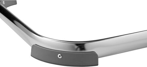 مقعد بلاستيكي حديث مقاس 18 بوصة من Pemberly Row مع مسند ظهر، لمسة نهائية سوداء، تصميم مريح، إطار فولاذي مطلي بالكروم، مقعد جيد التهوية، أرجل قاعدة مزلجة، قابل للتكديس، مقاعد متينة لاستوديوهات الفن أو العلوم in Kuwait