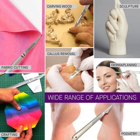 Pack of 4 Scalpel Handles #3 + 300 Scalpel Blades #11 Set in Kuwait