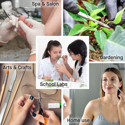 Pack of 4 Scalpel Handles #3 + 300 Scalpel Blades #11 Set in Kuwait