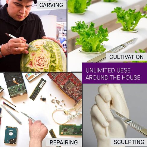 Pack of 4 Scalpel Handles #3 + 300 Scalpel Blades #11 Set in Kuwait