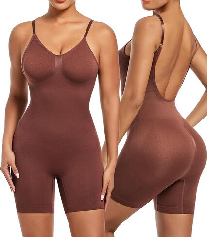 Backless Shapewear for Women Deep U Low Back Bodysuits Seamless Slimming Full Body Suit Shaper in Kuwait
