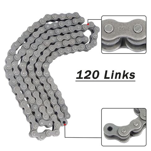kimllier 80H Heavy Duty Roller Chain 10 Feet with 1 Connecting Links, Carbon Steel, 120 Links in Saudi Arabia