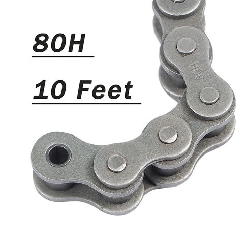 kimllier 80H Heavy Duty Roller Chain 10 Feet with 1 Connecting Links, Carbon Steel, 120 Links in Saudi Arabia