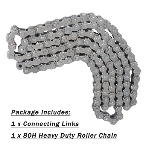 kimllier 80H Heavy Duty Roller Chain 10 Feet with 1 Connecting Links, Carbon Steel, 120 Links in Saudi Arabia