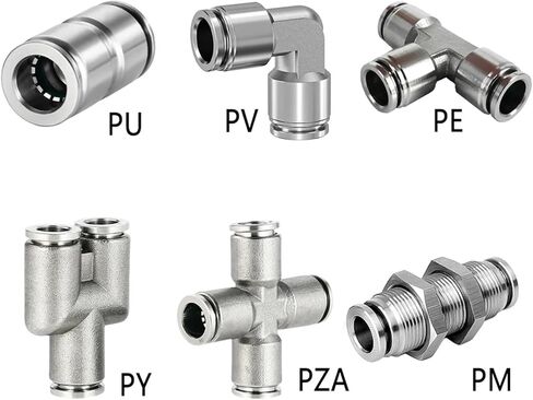 PU PV PE PY PZA PM 304 stainless steel pneumatic quick coupling metal hose trachea water pipe high pressure 12mm(PE) in Saudi Arabia