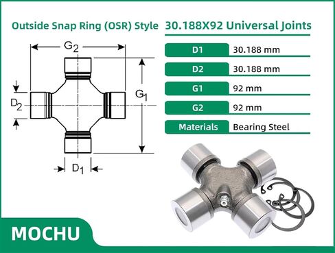1 قطعة 30.188X92 5-178X GU2200. 18X92 U-المفاصل تحمل المفاصل العالمية in Saudi Arabia