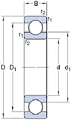 6828 ZZ 140x175x18mm Thin Section Bearings 6828ZZ in Kuwait