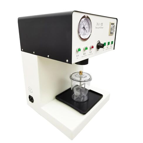 US Stock Dental Lab Equipment 500ml Gypsum Agar Vacuum Mixing Machine with Built-in Vacuum Pump Black in Kuwait