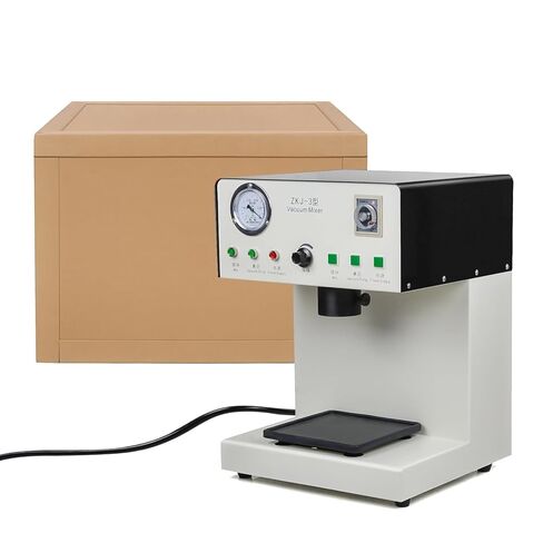 US Stock Dental Lab Equipment 500ml Gypsum Agar Vacuum Mixing Machine with Built-in Vacuum Pump Black in Kuwait