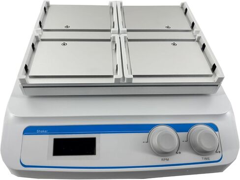 Microplate Oscillator Lab Micro-Plate Shaker with Amplitude(mm) 3 Speed Range(RPM) 100-1600 4pcs Microplates Sample Volume Time Set Range 99h59min DC Brushless Motor in Kuwait