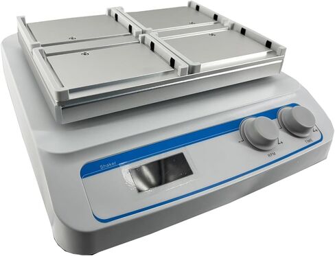 Microplate Oscillator Lab Micro-Plate Shaker with Amplitude(mm) 3 Speed Range(RPM) 100-1600 4pcs Microplates Sample Volume Time Set Range 99h59min DC Brushless Motor in Kuwait