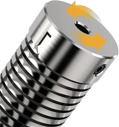 Spring Coupling D16L25 Motor Elastic Stepper Flexible Thread Eccentric Angle Aluminum Alloy(6x8) in Saudi Arabia