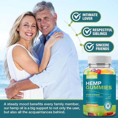 2 Packs Hemp Gummies for Sleep, Pain, Anxiety Relief High Potency Supplement Edible Bear Gummy Extra Strength Pure Natural Hemp Oil Extract Non-GMO, Vegan in Kuwait